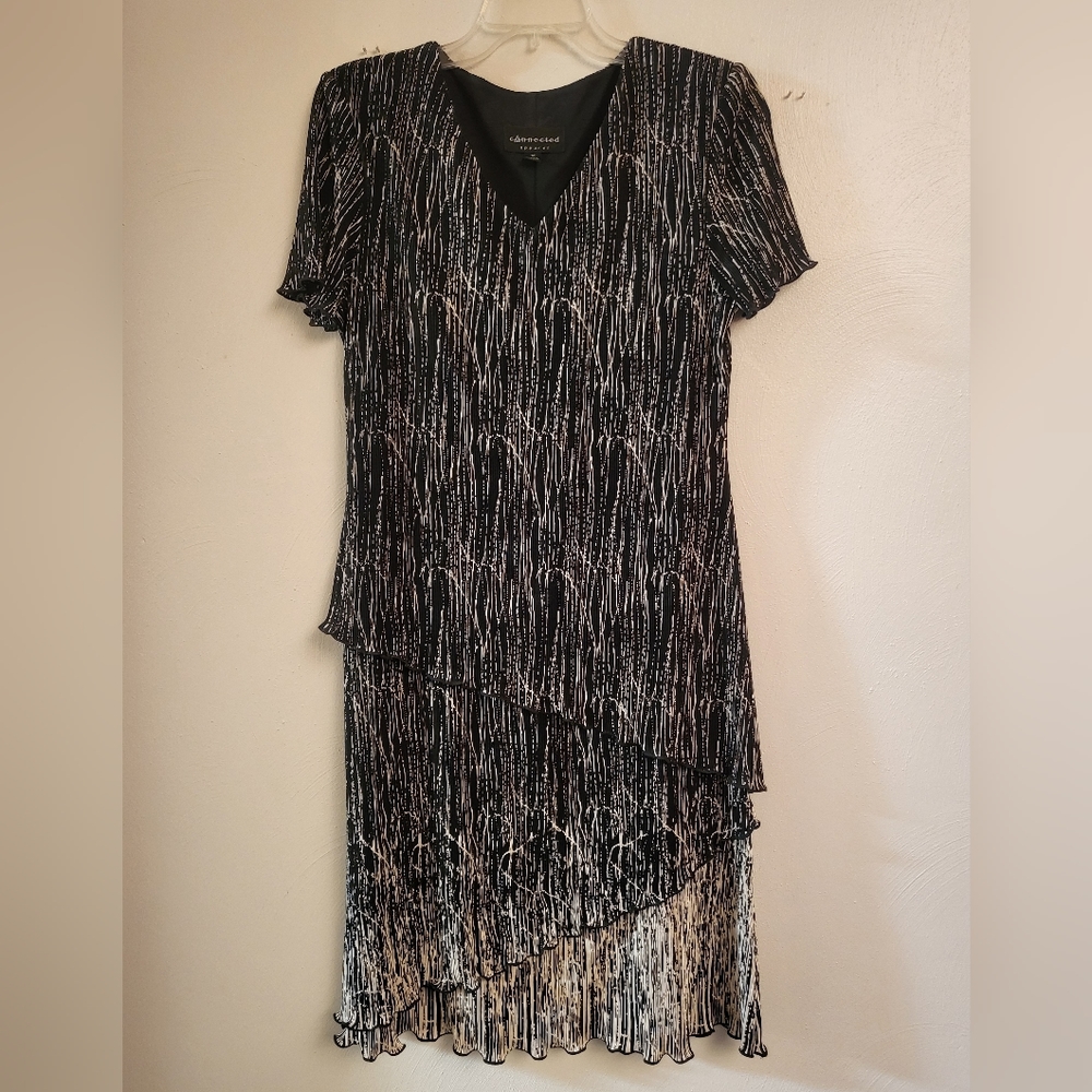Connected Apparel black and white  dress